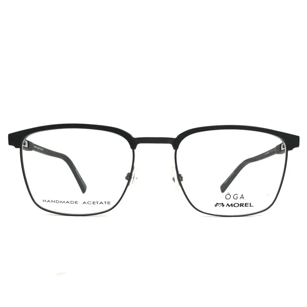 OGA by Morel Eyeglasses Frames 10094O NG01 Matte Black Square Full Rim 56-20-145